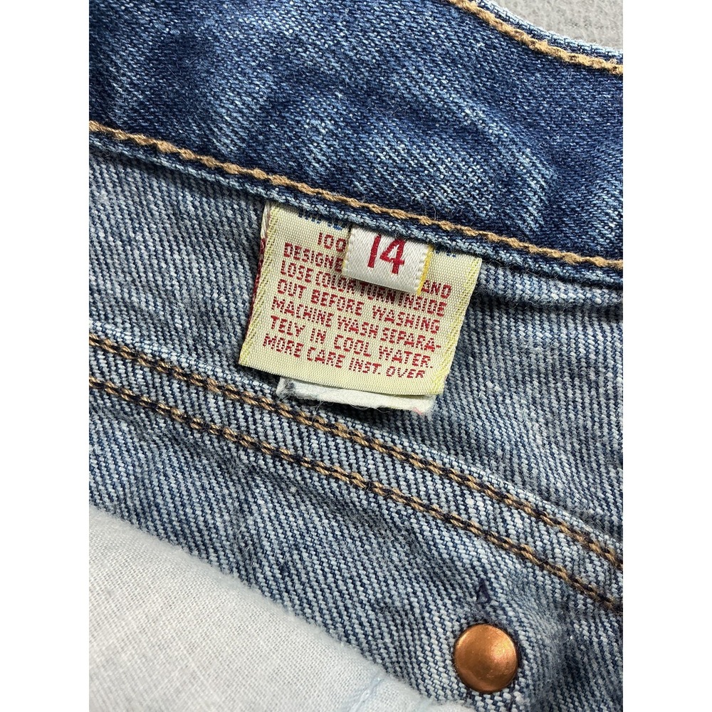 Vintage Calvin Klein Jeans Womens 14 Blue High Rise Relaxed Straight Denim USA - Picture 8 of 13